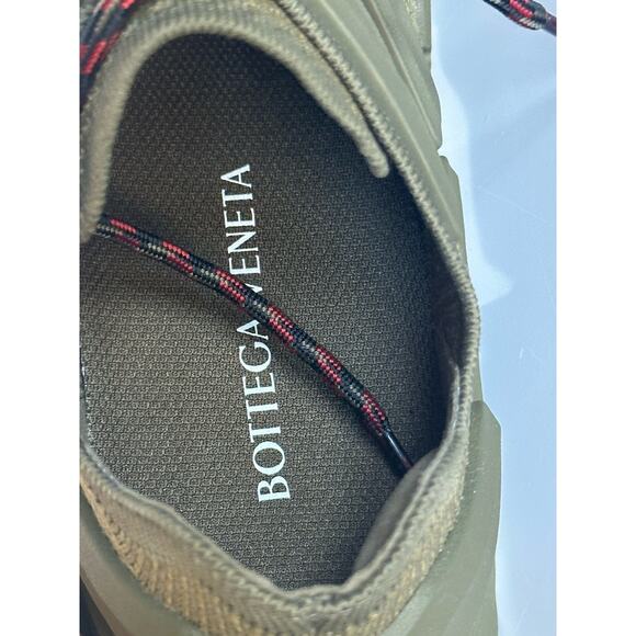 Bottega Veneta Men\'s Tech Knit Kaki Flex Sneakers 10 US (43 Eu) 788808 NIB $890 main image 6